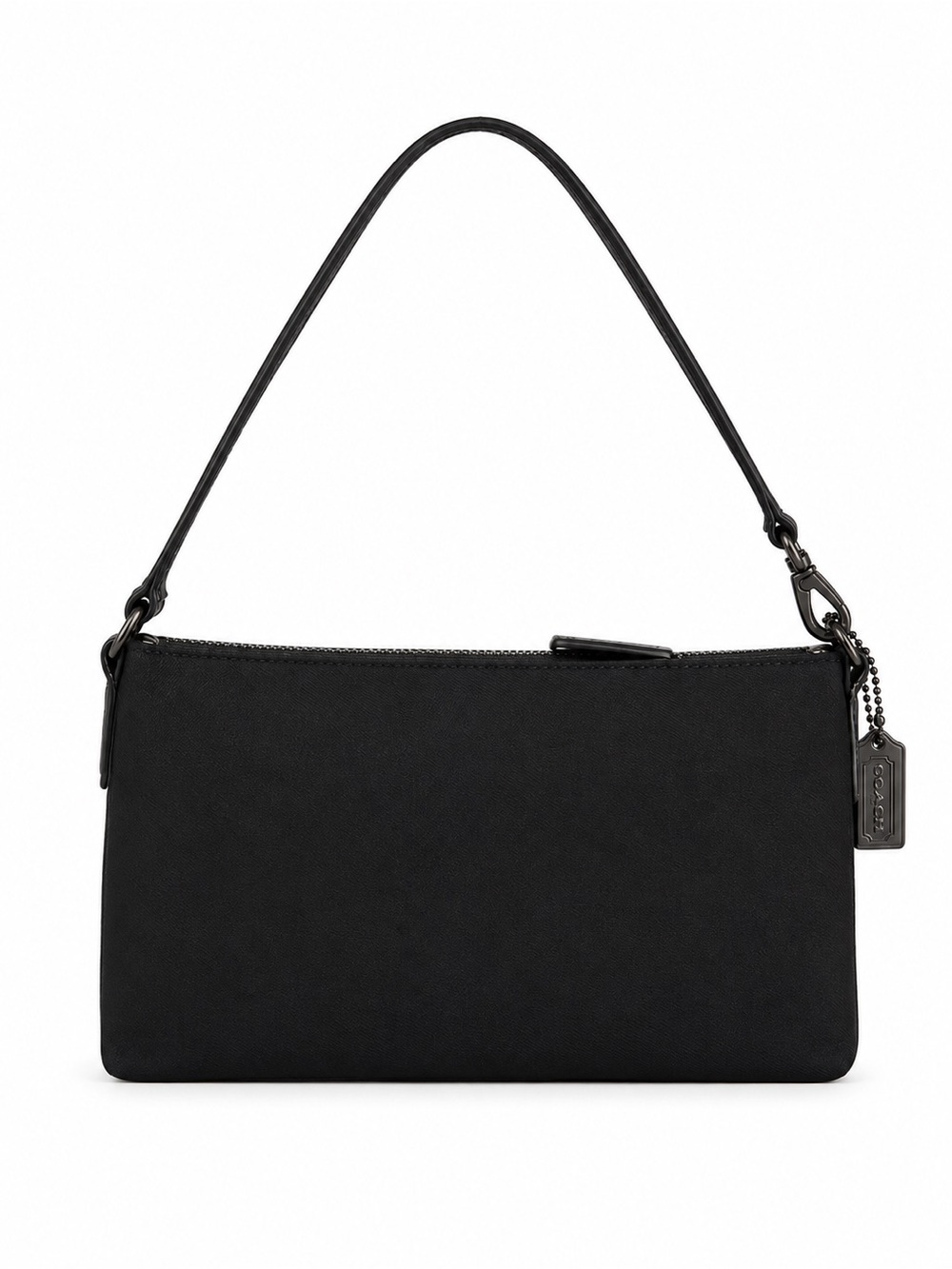 Coach Black Nylon Baguette Shoulder Bag Y2K Mini Zip Top Purse - Picture 2 of 16